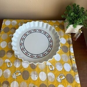 Vintage Copco Country floral patterned pie plate